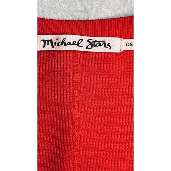 Michael Stars Waffle Knit T Shirt  Long Sleeve V Neck Reverse Seam - Picture 15 of 16